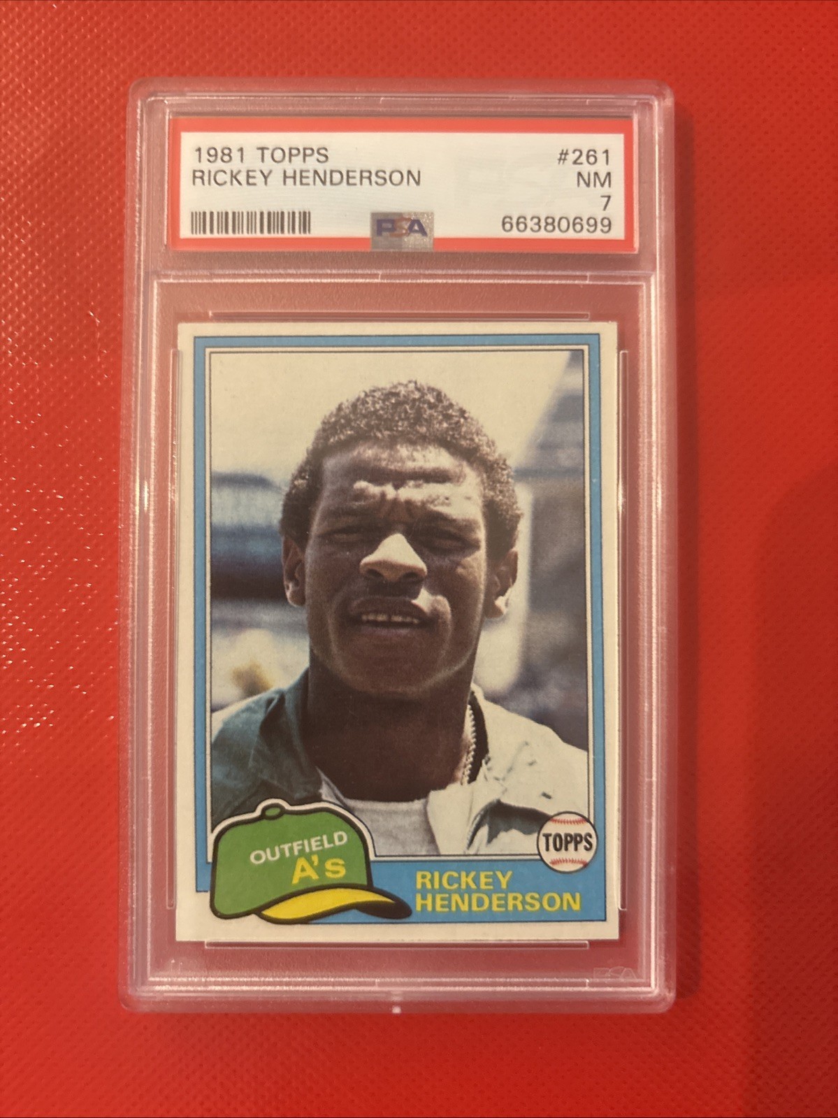 1981 Topps - Rickey Henderson #261 PSA 7