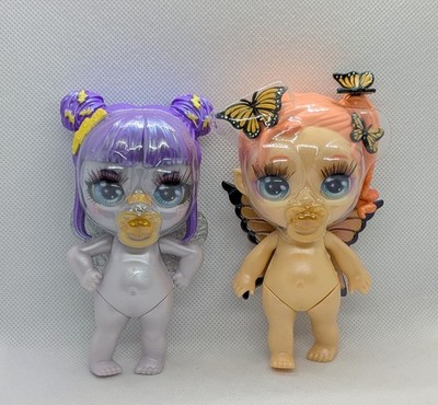 Lot of 2 Poopsie Rainbow Surprise Fantasy Friends - Mia Monarch & Electra Spark