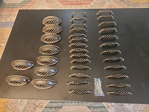 LOT of 36 Furniture Drawer/Cabinet Hardware Pulls With Screws For Each