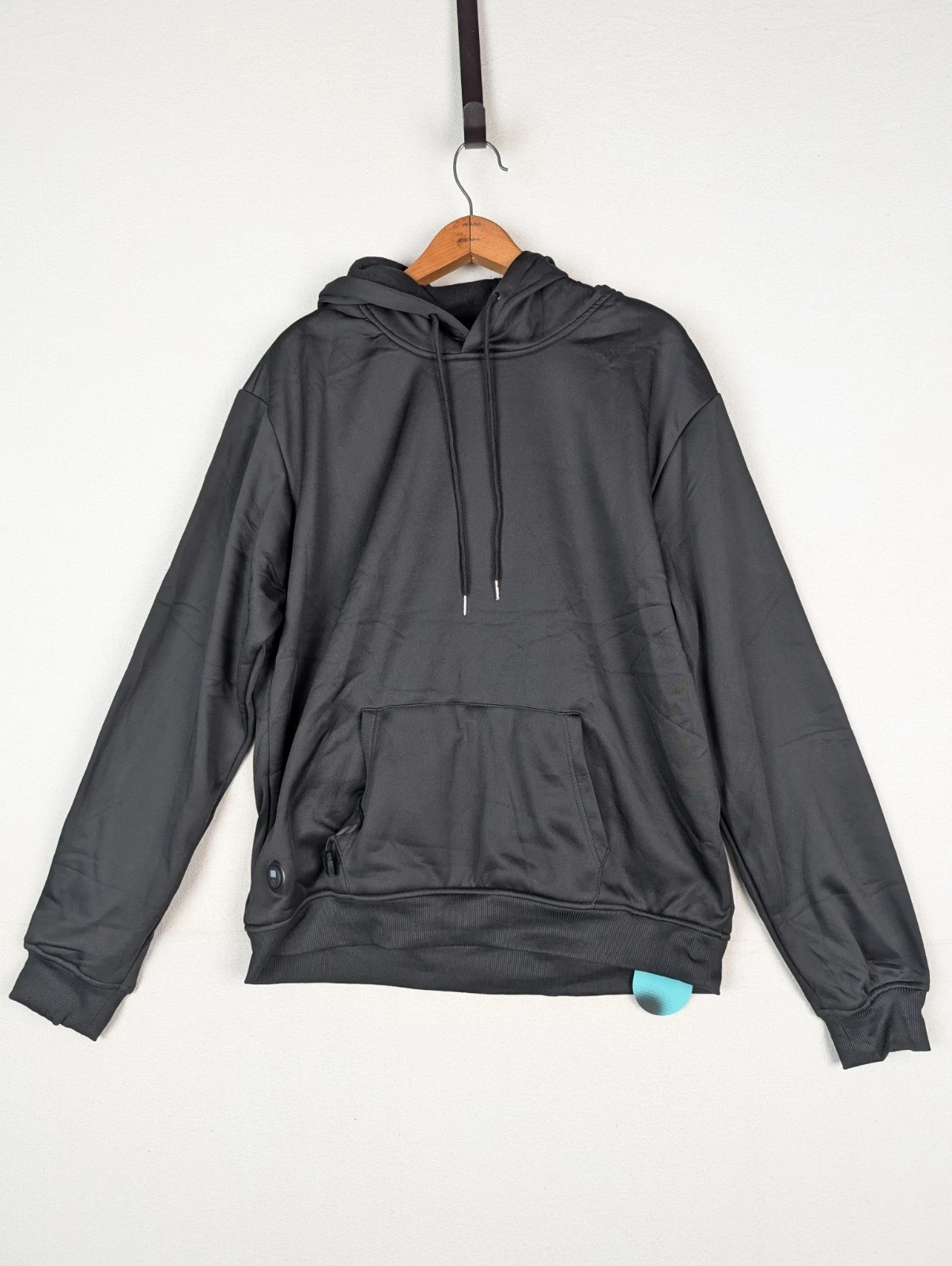 NWT Electric Heated Pull Over Hoodie Sweatshirt USB Charge Port Size Large Black