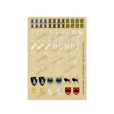 Aufkleber für 1/16 Henglong RC Tank Tiger I 3818 3819 3848 3849 3858 3859/68/69