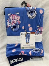 Womens Disney Stitch Plush Sleep Pants Pajama Pants Lilo  Stitch Blue U pick