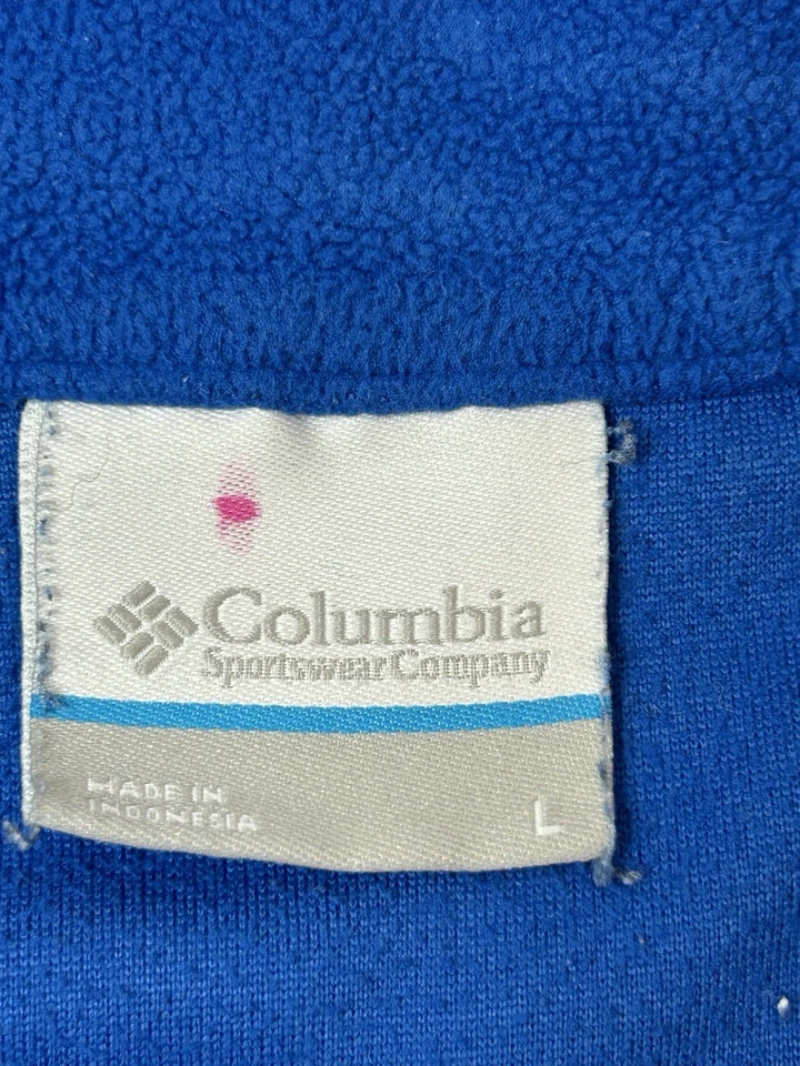 Pullover Columbia polar para mujer grande azul poliéster cuarto cremallera cálido top suave Foto 3 de 4