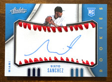 2021 Absolute Baseball SIXTO SANCHEZ Auto Patch 19/99 Rookie Card #130 Miami