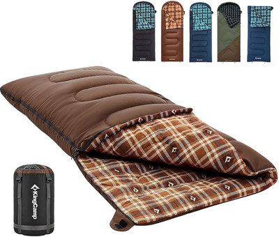 Sleeping Bag for Adults, Cold Weather & Warm XL Big and Tall Flannel Sleeping Ba