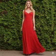 NWT Reformation Lecce Maxi in Cherry Red Full Length Tank Dress 4 $428