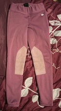 Horze Youth L Knee Patch Schooling Breech Pink/purple Size 12 Comfy & Cute
