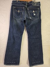 True Religion Billy Big-T Jeans Thick Stitching Mens 38 Made in USA