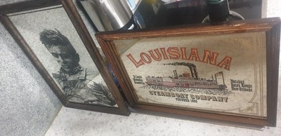 2 Spiegel 1x Louisiana 1x James Dean Holzrahmen vintage 24x34 80er Jahre Jugend