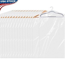 Clear Garment Bags 20Pack Dustproof Hanging Clothes Storage Dust Cover New
