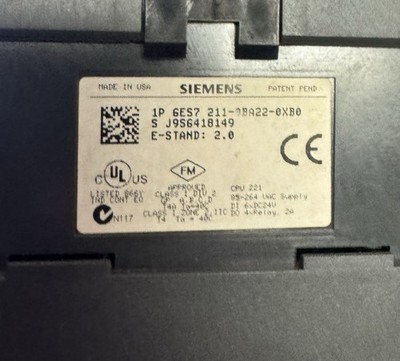 Siemens SIMATIC S7-200 CPU 221 PLC CPU Processor 6ES7 211-1BA22-0XB0