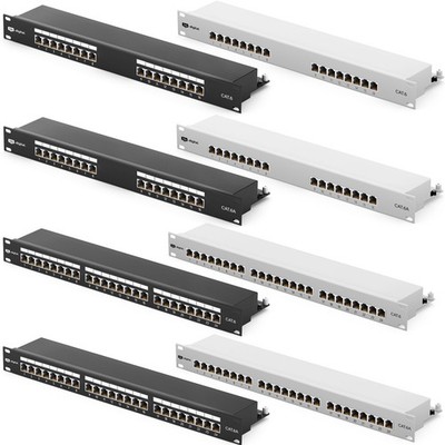 19'' Patchpanel für Netzwerkschrank / Setverschrank 16 24 Port RJ45 Cat 6 6a LAN
