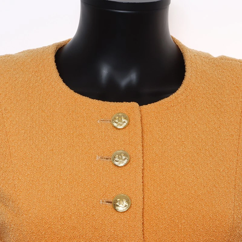 Giacca CHANEL 36 arancione anni 2010 giacca manica lunga arancione WS8270