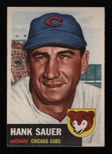 1953 Topps Baseball Hank Sauer #111 Chicago Cubs