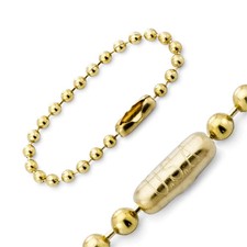 4.5  Beaded Ball Keychains 100 Pack Solid Brass Bead Size 6 Tag Chains USA