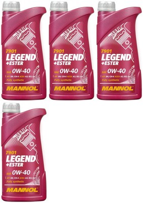 4l Mannol 7901 Motoröl Legend+Ester 0W-40 4x1l 