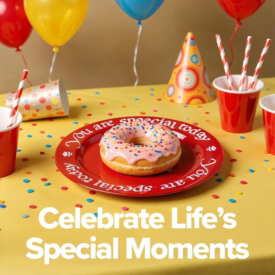 You Are Special Today красная керамическая тарелка, набор из 3-10,75-дюймового фарфорового ужина... - Изображение 3 из 4