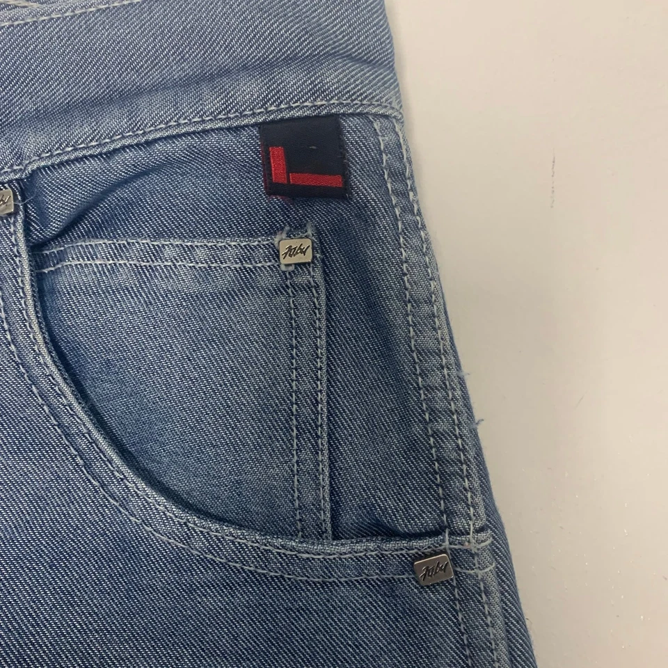 FUBU Carpenter Jeans Baggy Fit Denim Retro Blue Women's Size 10 - Image 3 of 4