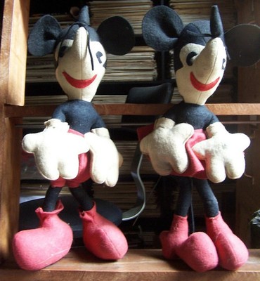 Mickey & Minnie, vintage felt dolls ''Lenci'' technique  from Argentina