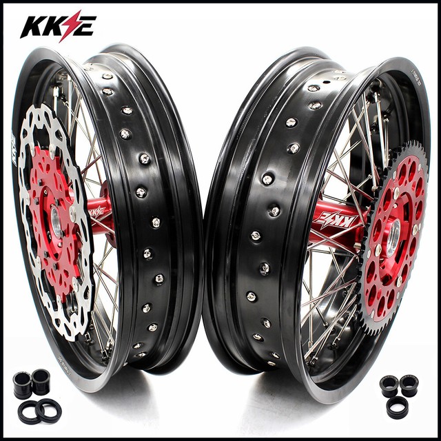 KKE 3.5/4.25 Supermoto Motard Wheels Rims Set For HONDA XR650R 2000