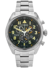 Citizen Super Titanium Men's Watch Sapphire Chronograph Green AT2480-81X