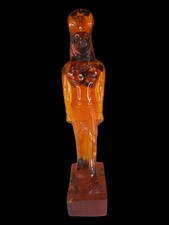 UNIQUE ANTIQUE ANCIENT EGYPTIAN Amber Percious Statue God Sekhmet War Hunting