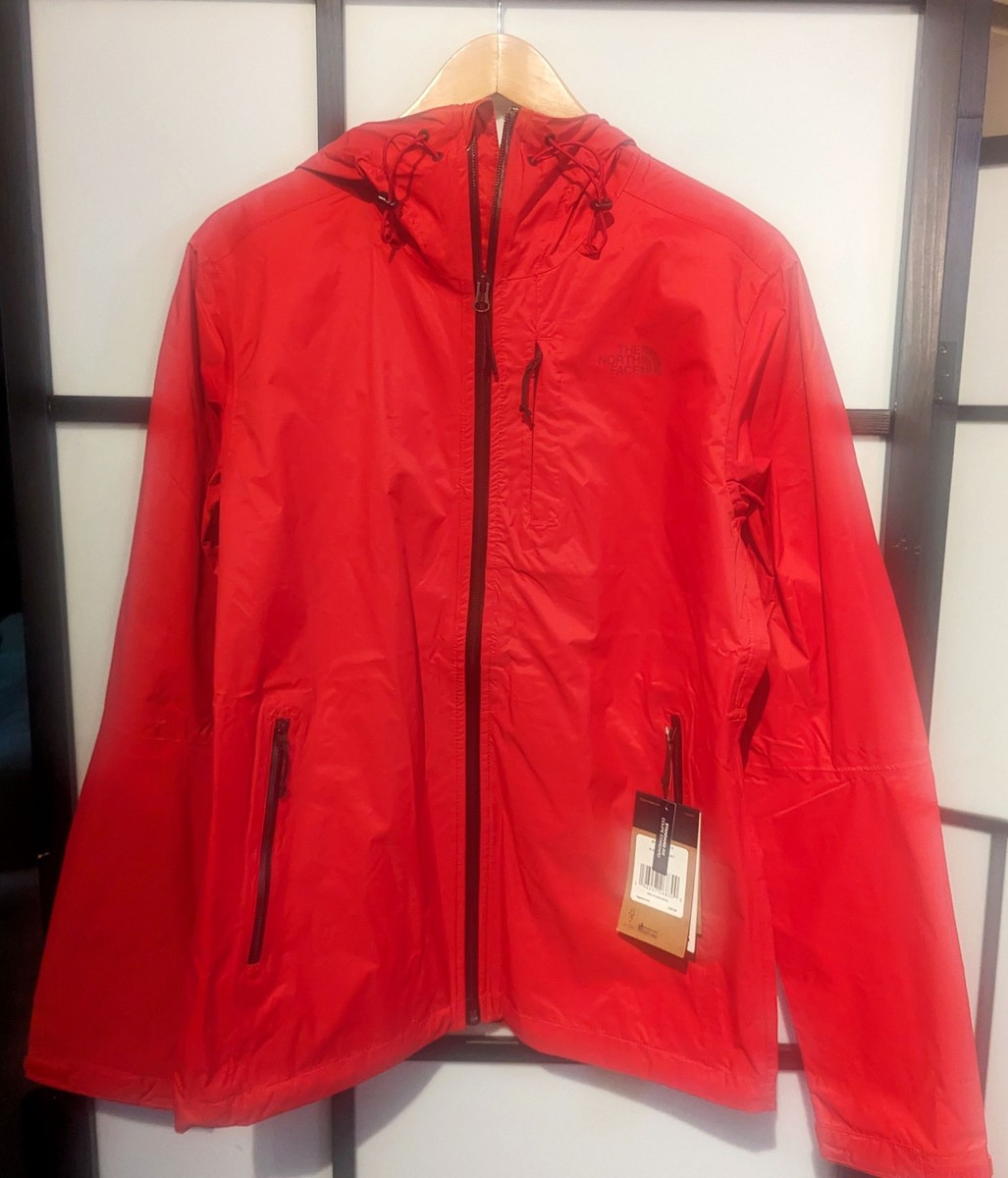 North Face Men's Alta Vista Jacket RED Hooded, Waterproof