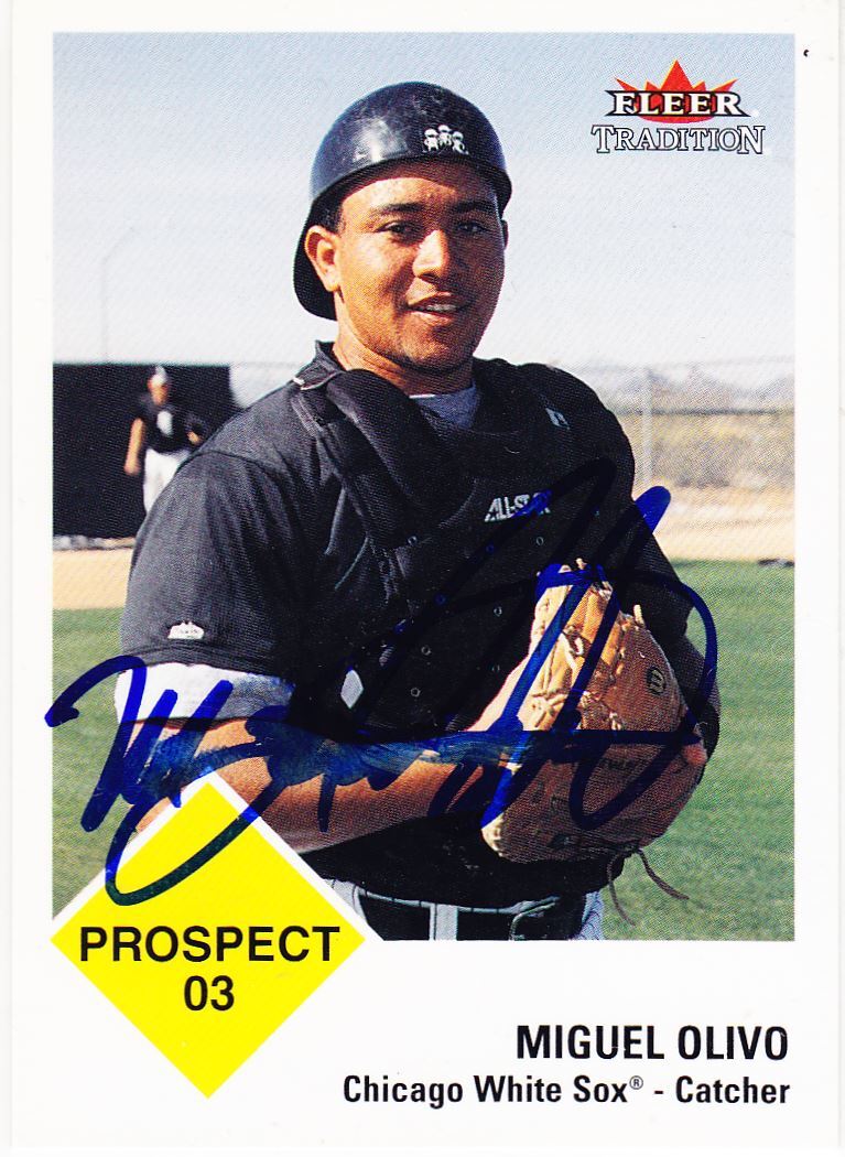 2003 Fleer Tradition Miguel Olivo AUTO Signed Card Auto Chicago