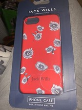 Brand New Jack Wills Floral iPhone 6/6S/7/8 Case Red Phone Cover Mobile