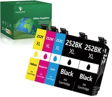 5P T252XL 252XL Ink Cartridges For Epson WorkForce WF-3620 WF-3640 WF-7610