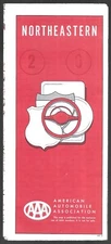 1965 Official AAA Map Northeastern USA Western Canada Travel