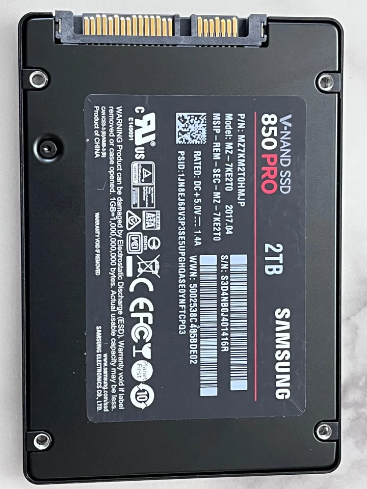 Samsung 850 PRO Series 2TB MZ-7KE2T0 6G SATA 2.5" SSD 3D V-NAND 7mm *99% HEALTH - Image 3 of 4