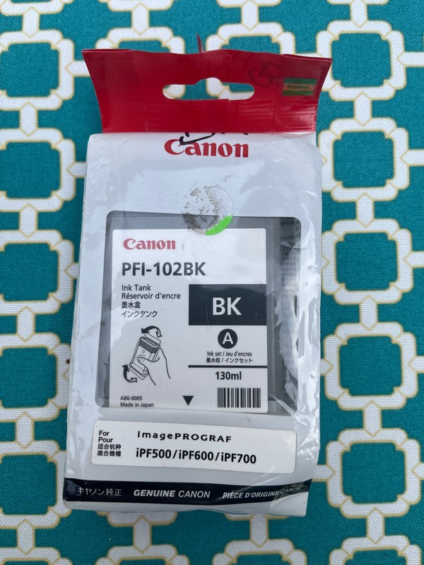Canon imagePROGRAF Wide Format Printer Ink PFI-102 BK - BLACK BRAND NEW IN PACK