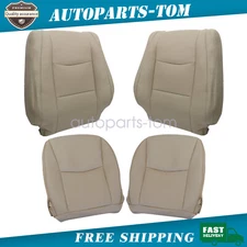 For Lexus GX470 2003-2009 Driver Passenger Bottom Top Leather Seat Cover Tan