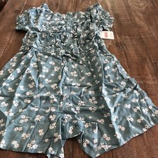 Fab Kids Cinch Puff SLV Romper Rayon Crepe Size XL