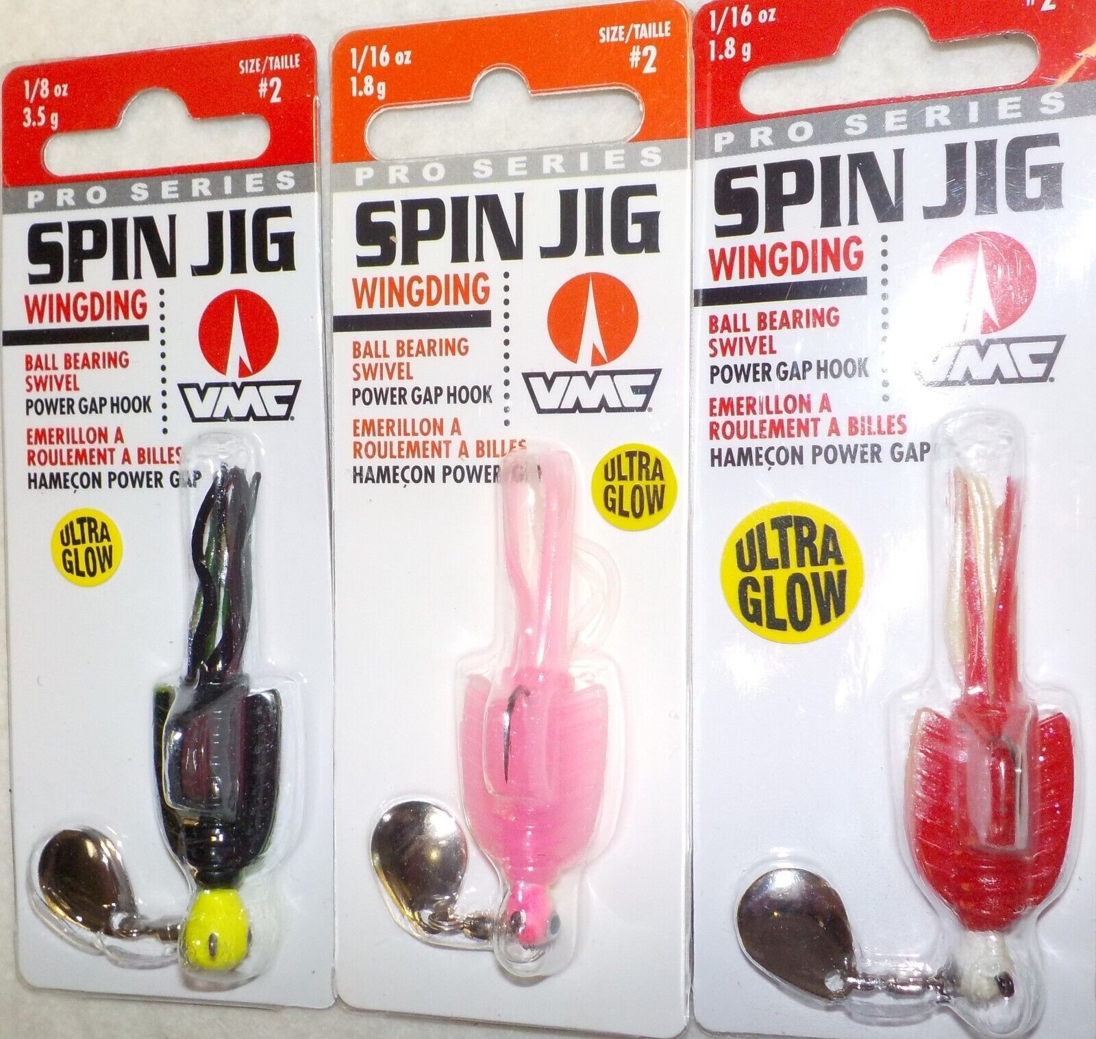 VMC WINGDIND SPIN CRAPPIE WALLEYE BASS FISHING LURE JIGS CHOICE