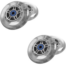 4 Clear 100mm Replacement Wheels  ABEC-7 Bearings for Razor Pro Kick Scooter