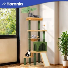 67" Cat Tree Tower Tall Condo for 33lbs Kitty House Indoor with Scratching Posts