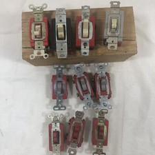 LOT OF PASS & SEYMOUR Leviton & Other AC Switches - Red
