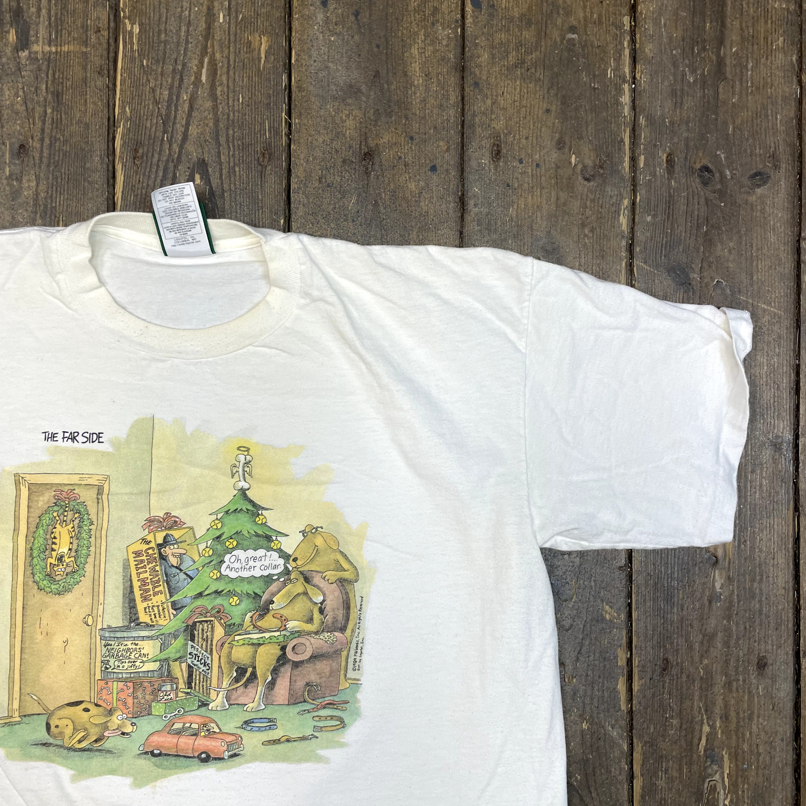 Logotel The Far Side T-Shirt Mens 90s Graphic Print Short Sleeve Tee, White, XL image 2