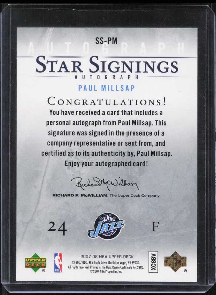 2007-08 Upper Deck #SS-PM Paul Millsap Star Signings - Image 2 of 2