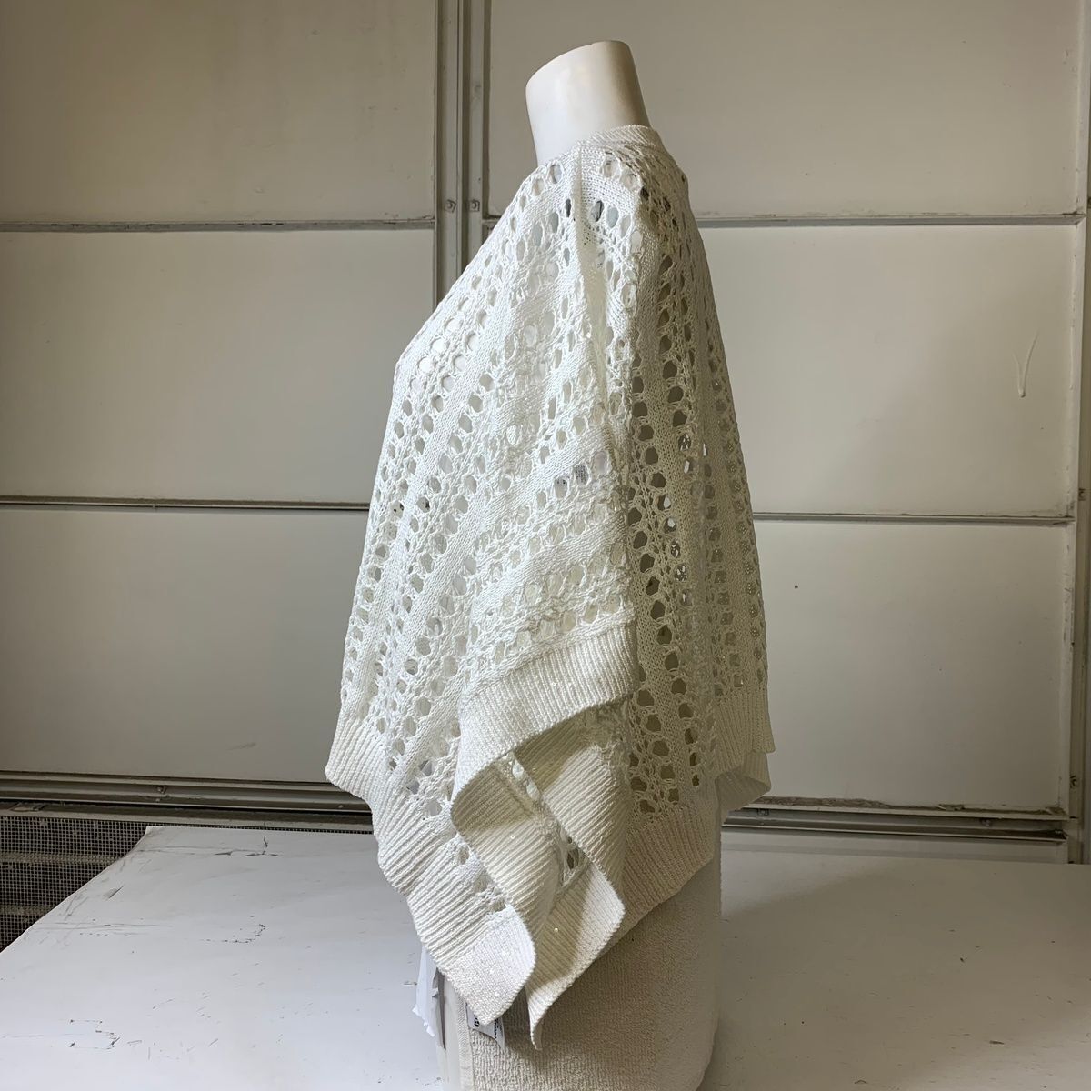 BRUNELLO CUCINELLI Net-Knit Poncho Women's Size XS White | eBay