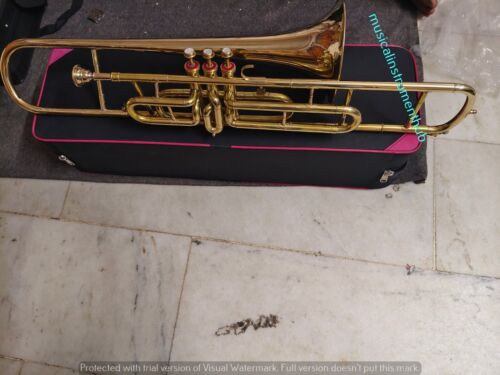 TROMBONE 3 VALVE WITH SPIT VALVE ADDED OF PURE BRASS IN POLISH +CASE + FREE SHIP - Picture 11 of 24