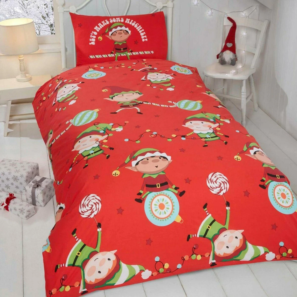 Christmas cot sale bed bedding