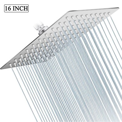 #ad #ad 16 inch Rain Shower Head Wall Ceil Mounted Square Rainfall High pressure Shower $28.99