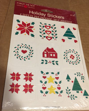 VINTAGE CHRISTMAS HOLIDAY STICKERS 4 SHEETS AMERICAN GREETINGS USA