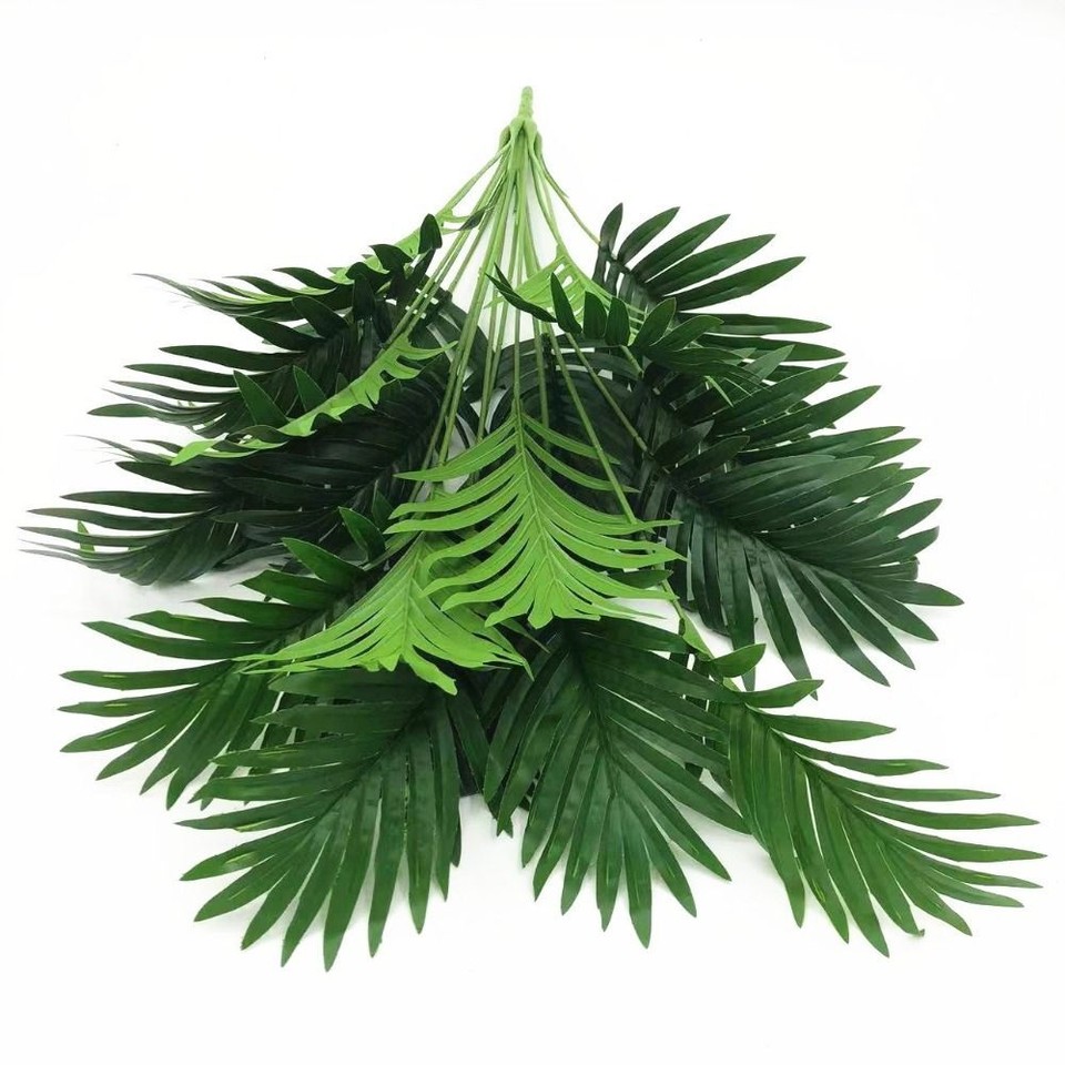 Large Artificial Palm Tree Tall Fake Plants Tropical Plastic Leaves