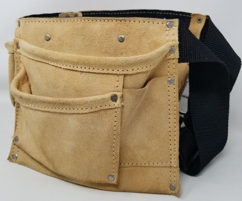 McGuire-Nicholas Arbeitskleidung Zimmermann Gürtel Wildleder Leder Werkzeugtasche Hammerschlaufe - Bild 9 von 12