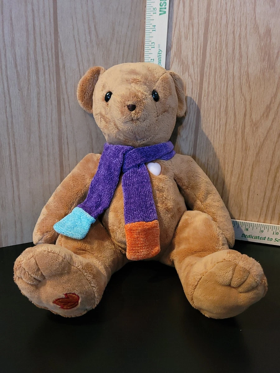 Cherished Teddies Teddy Bear With Scarf And Heart Plush Stuffed