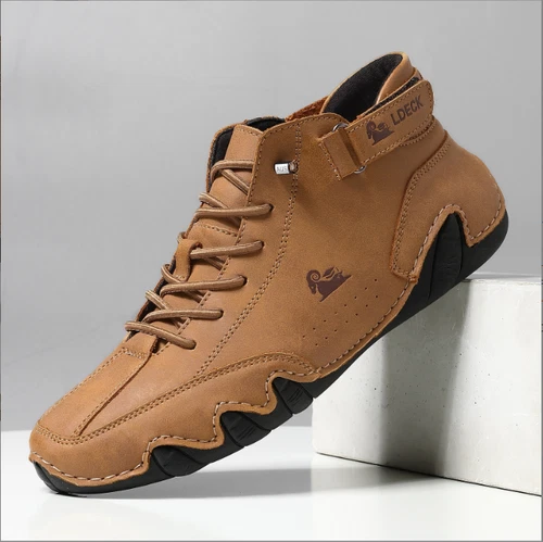 Stivali scamosciati alla moda chiusura alti uomo scarpe casual cotone taglia UK NUOVI - Foto 23 di 34